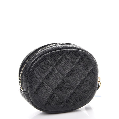 Chanel Caviar Quilted Zip Around Classic Coin Purse Black 3 of 8