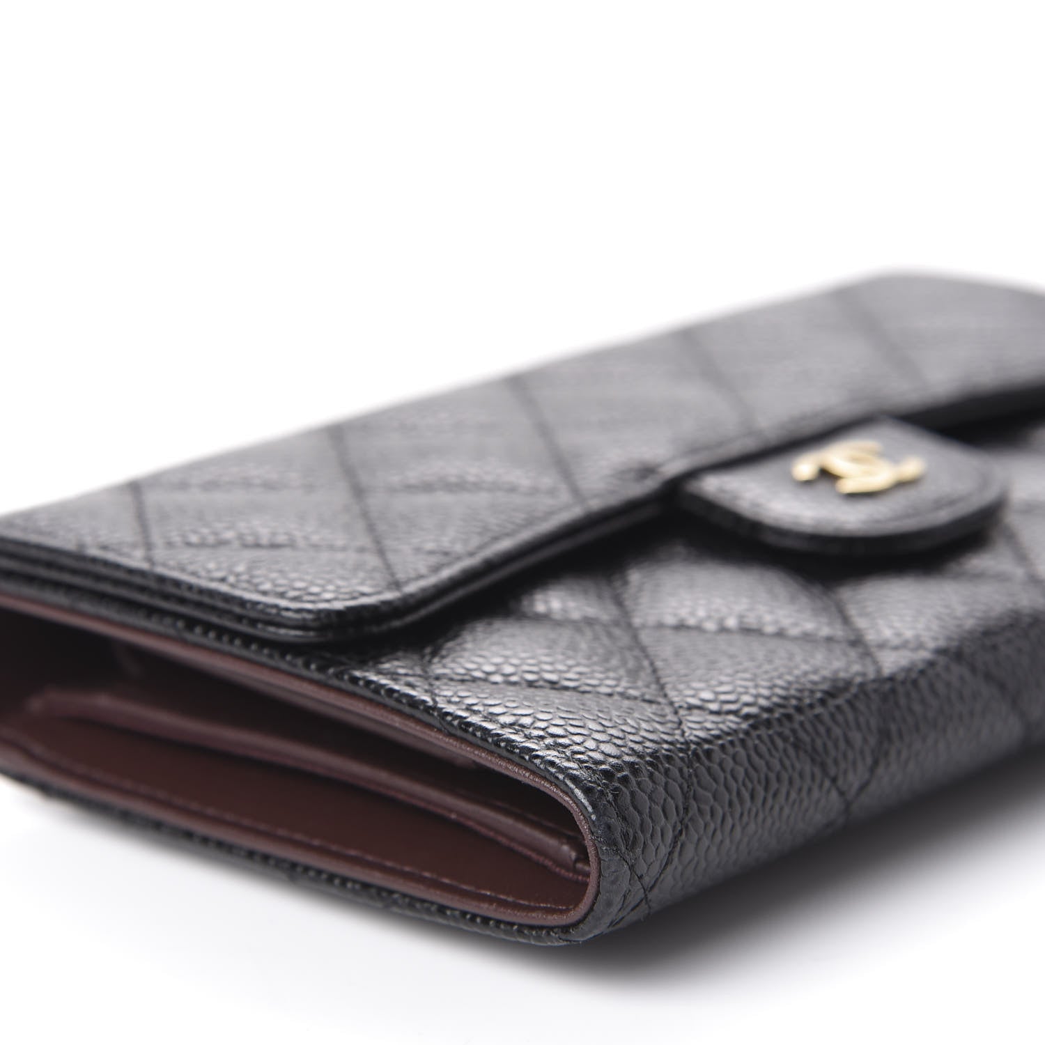 Chanel Caviar Quilted Large Flap Wallet Black 10 of 12