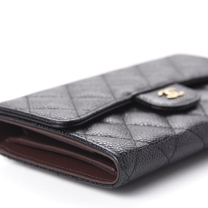 Chanel Caviar Quilted Large Flap Wallet Black 10 of 12