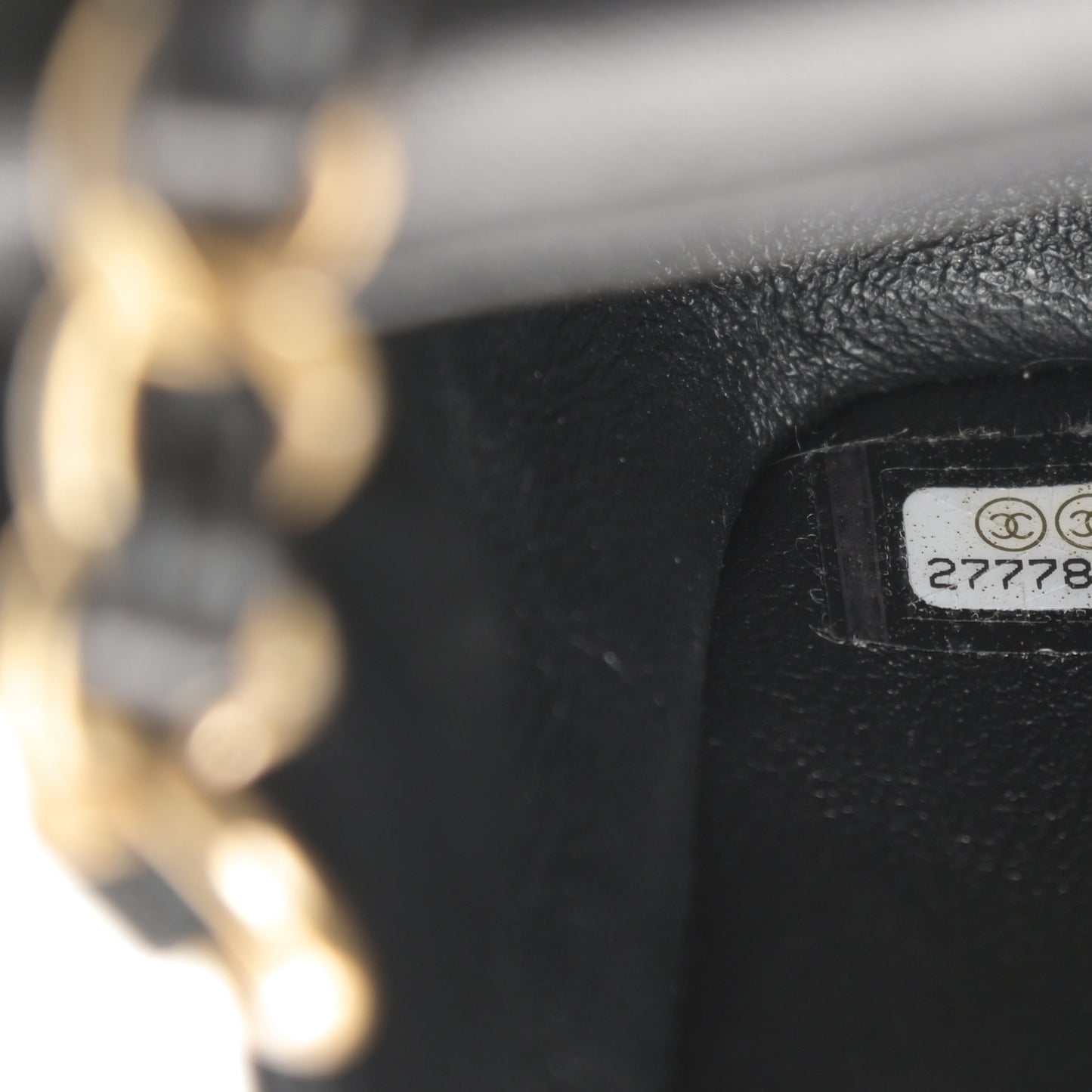 Lambskin Quilted Mini Rectangular Flap Black