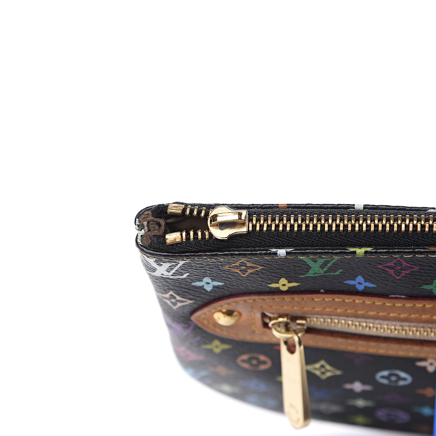 Louis Vuitton Monogram Multicolor Pochette Plate GM Black 7 of 9