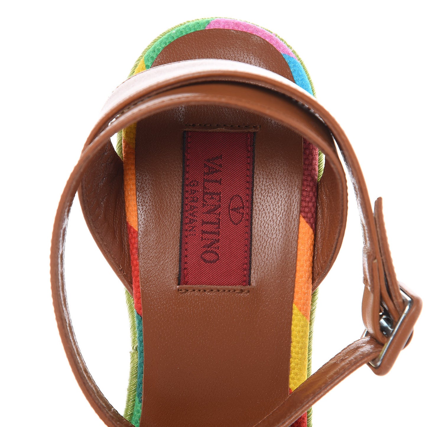 Calfskin Canvas Raffia Chevron Print 1973 Espadrille Wedge Sandals 38 Alpaca Multicolor