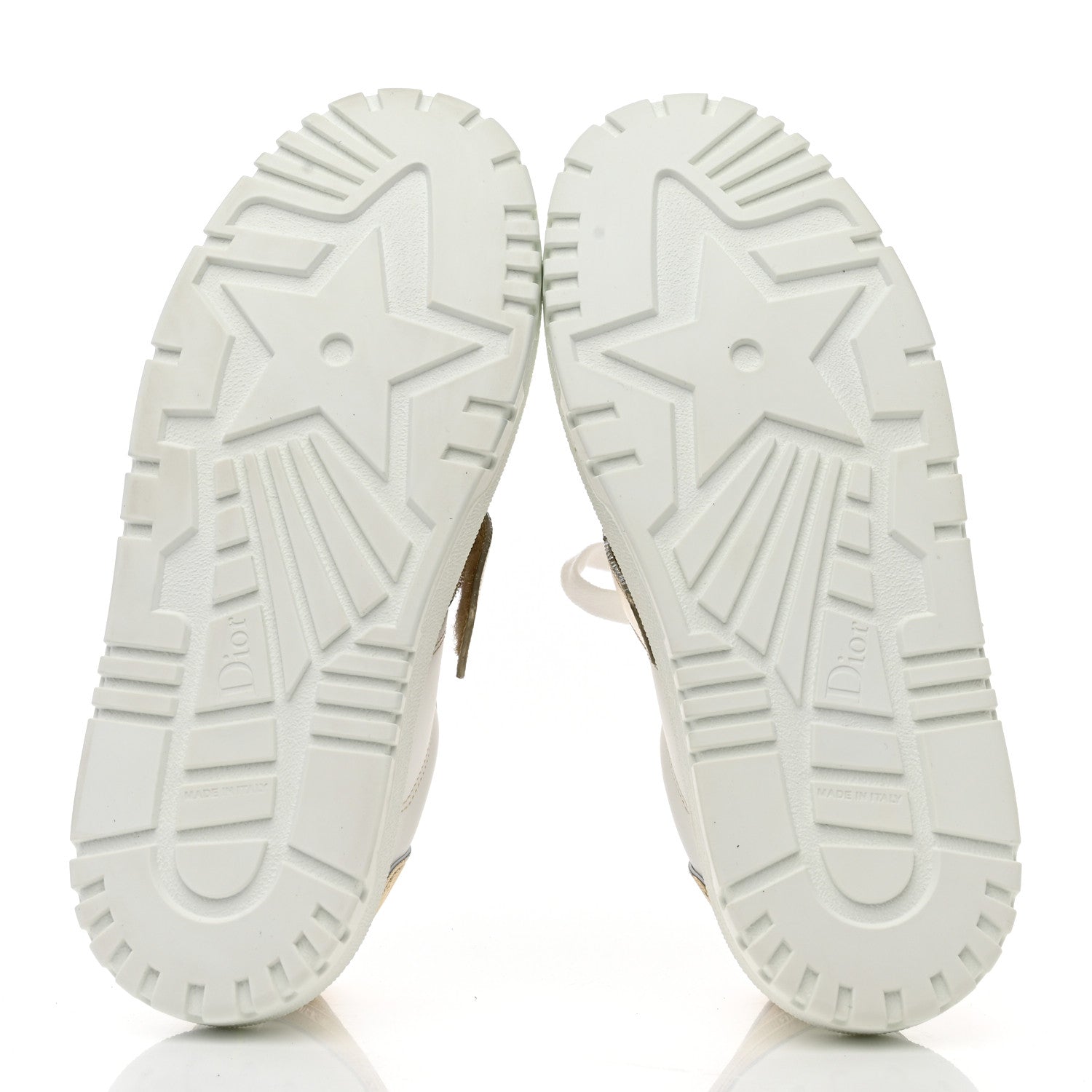 Christian Dior Laminated Calfskin Dior-ID Platform Sneakers 37.5 Off White Gold 5 of 9
