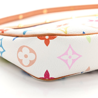 Louis Vuitton Monogram Multicolor Pochette Accessories White 10 of 14