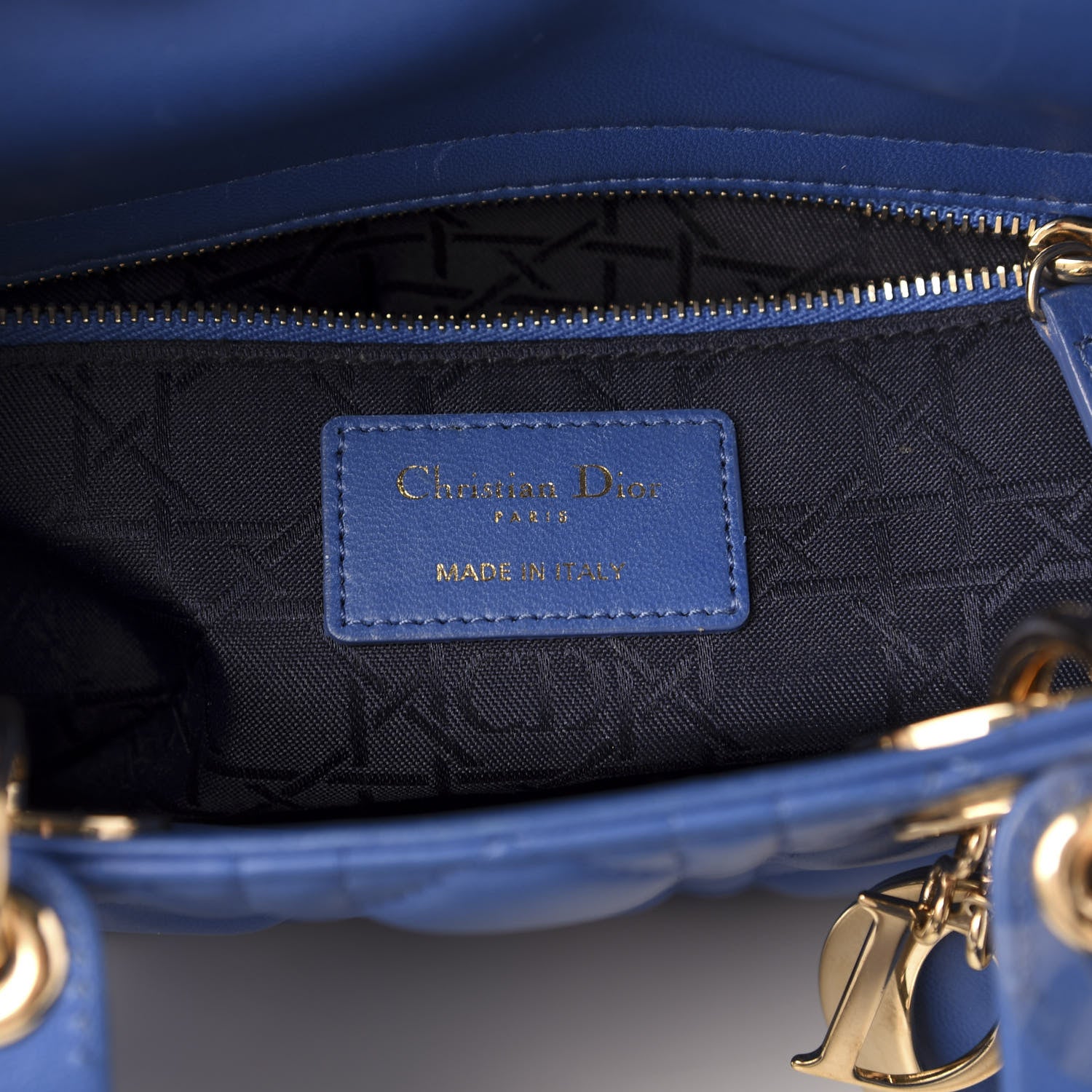 Christian Dior Lambskin Cannage Small My ABCDior Lady Dior Blue 7 of 10