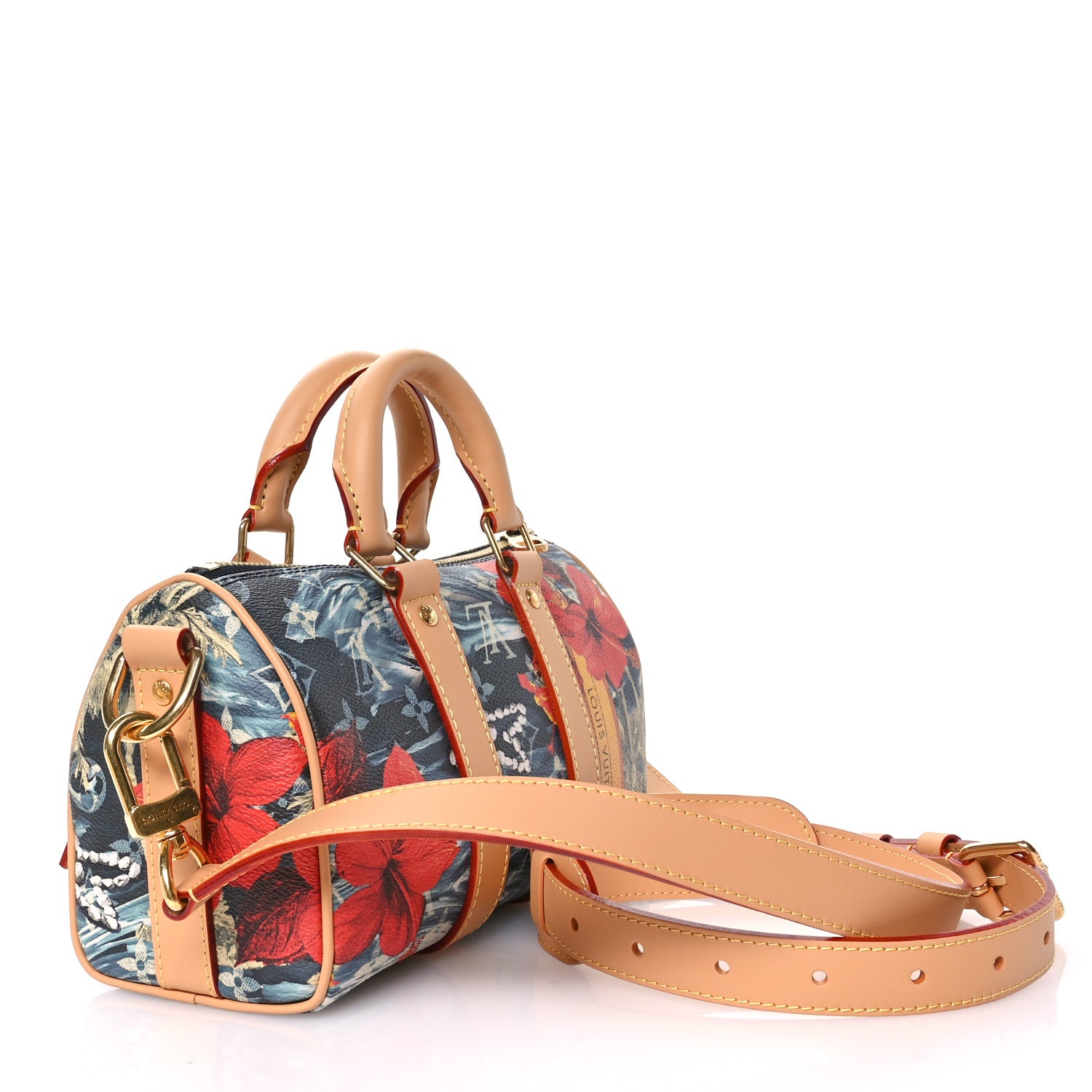 Louis Vuitton Monogram Surfin Keepall Bandouliere 25 Navy Blue 3 of 9