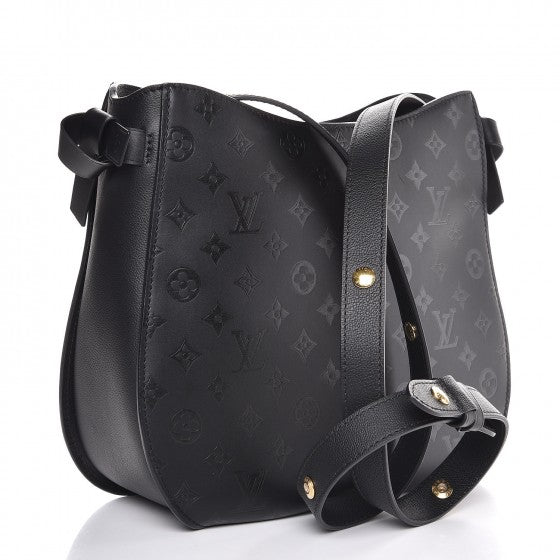 Louis Vuitton Cuir Plume Very Hobo Black 3 of 8