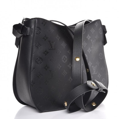 Louis Vuitton Cuir Plume Very Hobo Black 3 of 8