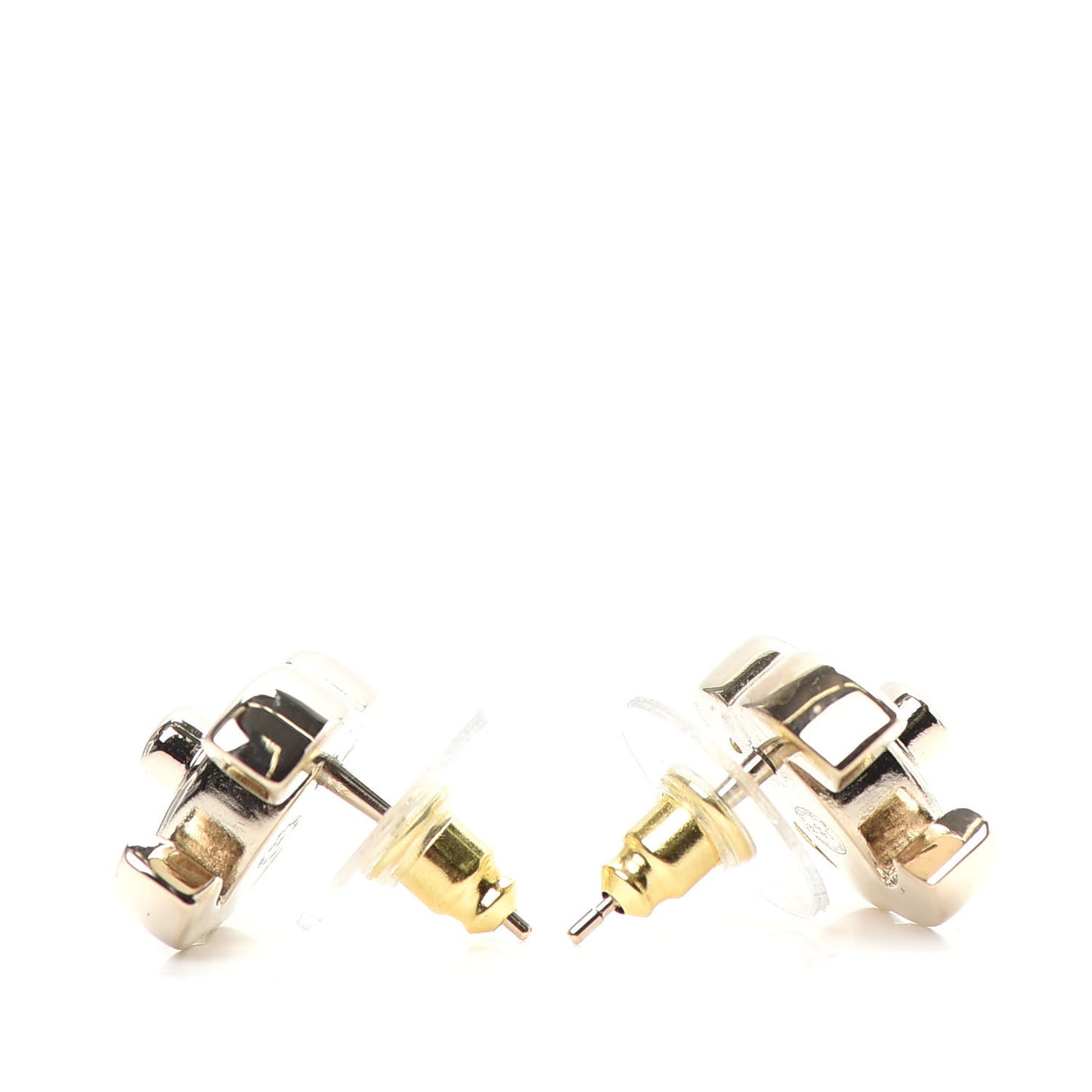 Metal CC Turnlock Earrings Gold