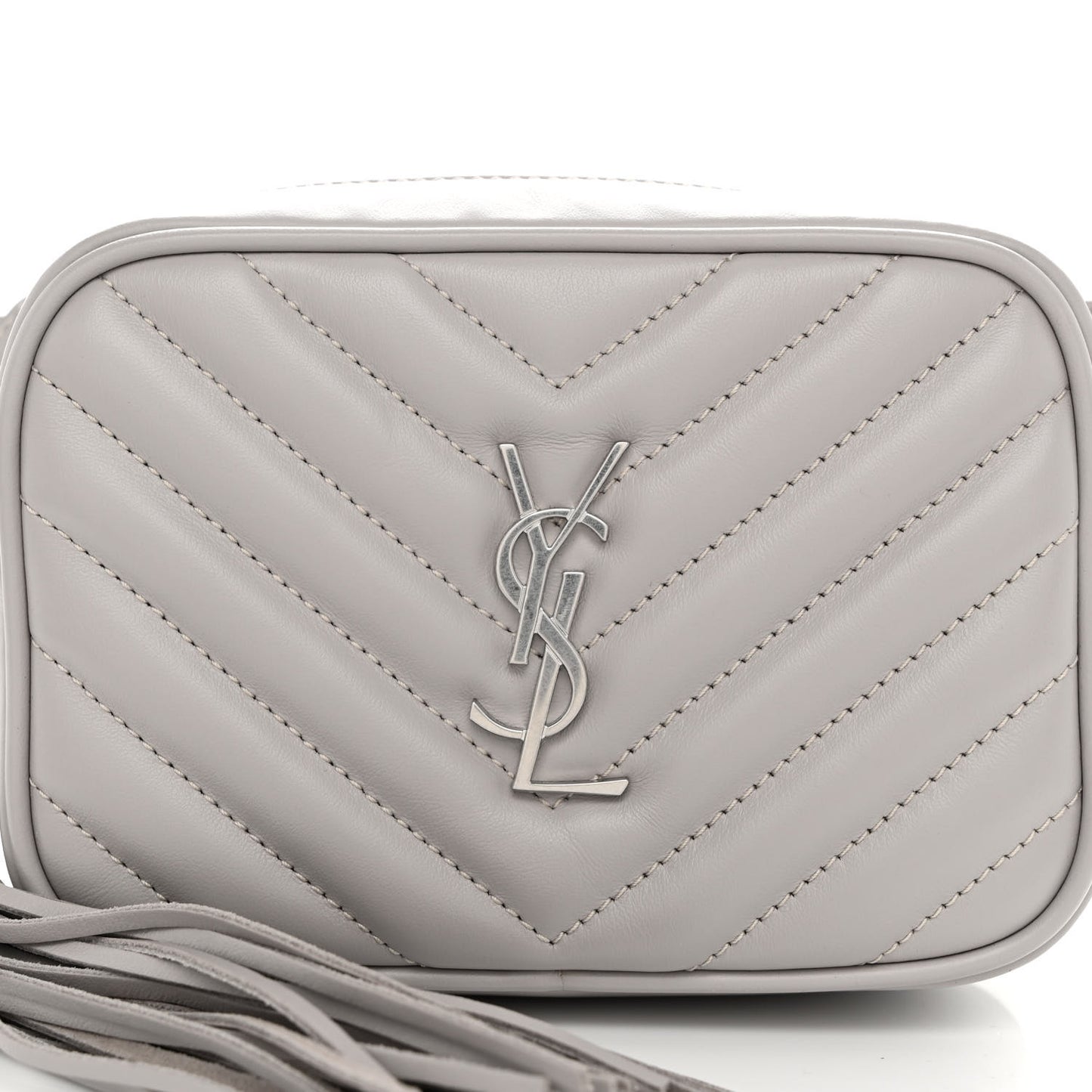 Calfskin Matelasse Monogram Lou Belt Bag Grey