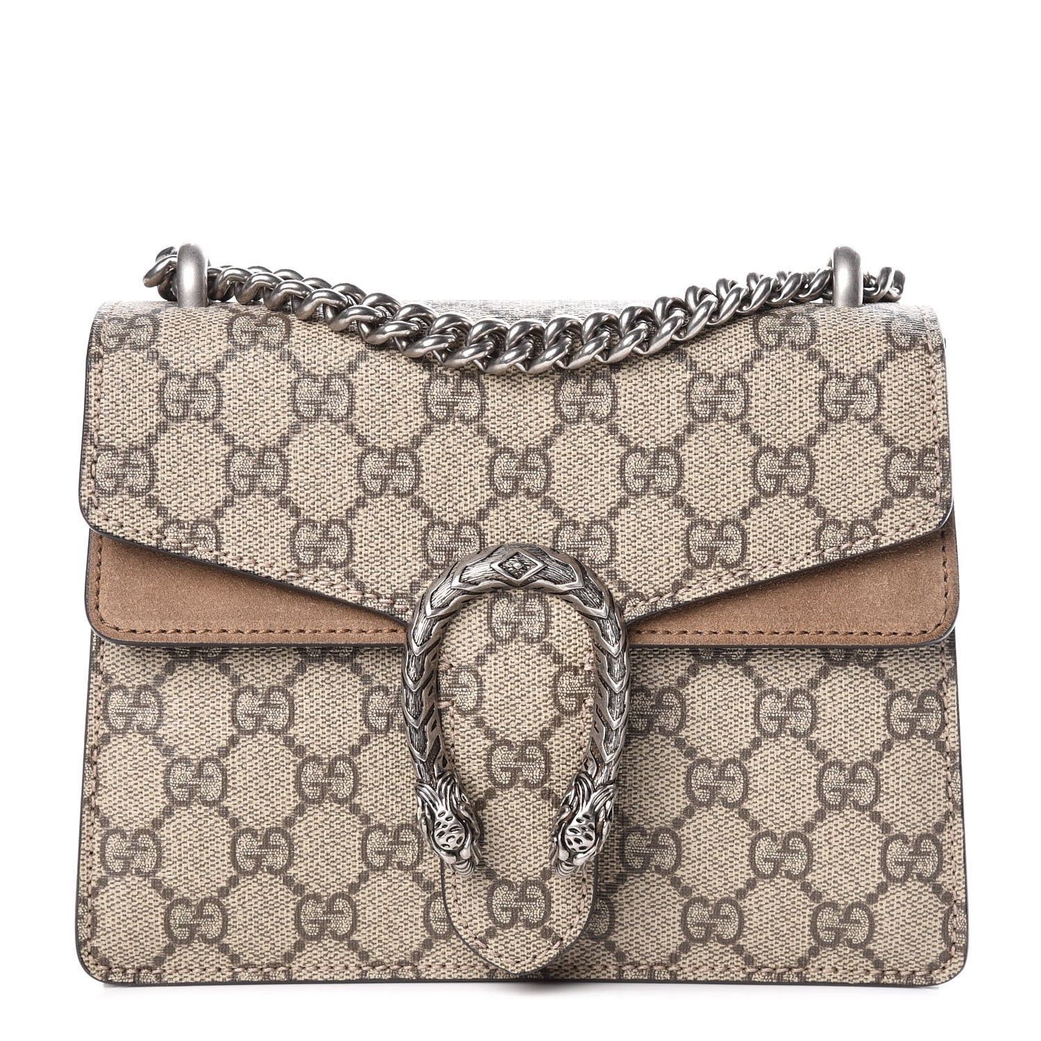 Gucci GG Supreme Monogram Mini Dionysus Shoulder Bag Taupe 1 of 11