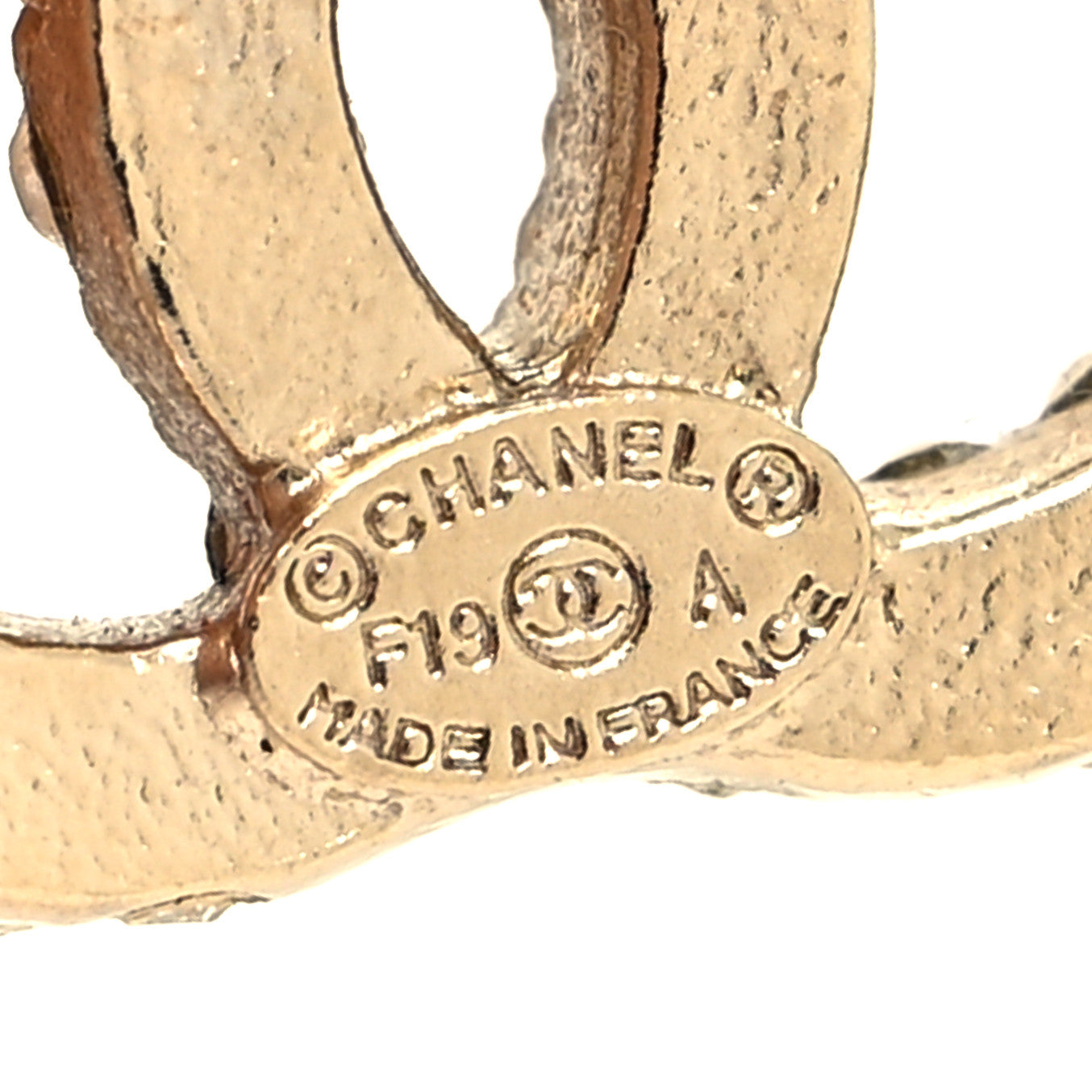 Chanel Crystal Studded CC Earrings Gold 4 of 6