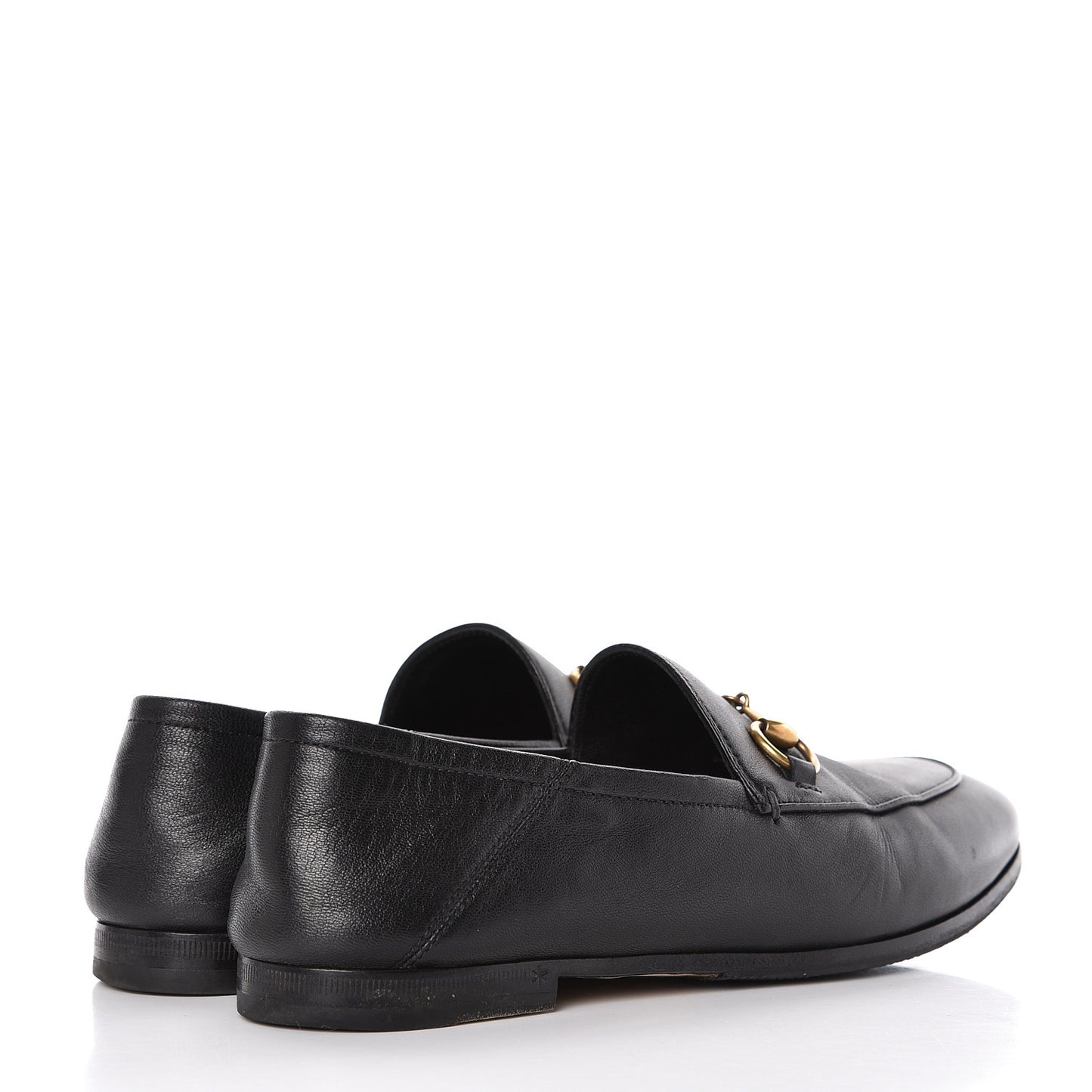 Lambskin Womens Brixton Horsebit Loafers 34.5 Black