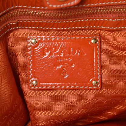 Prada Tessuto Nylon Chain Shoulder Bag Orange 6 of 11