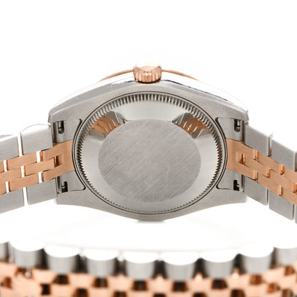 Rolex Stainless Steel 18K Everose Gold Diamond Mother of Pearl 31mm Oyster Perpetual Datejust Watch Roman 178341 4 of 5