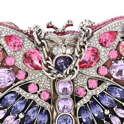 Judith Leiber Crystal Butterfly Celestrina Minaudiere Clutch Plum 6 of 13