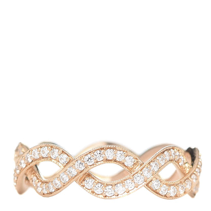 Tiffany 18K Rose Gold Diamond Infinity Band Ring 47 4 1 of 5