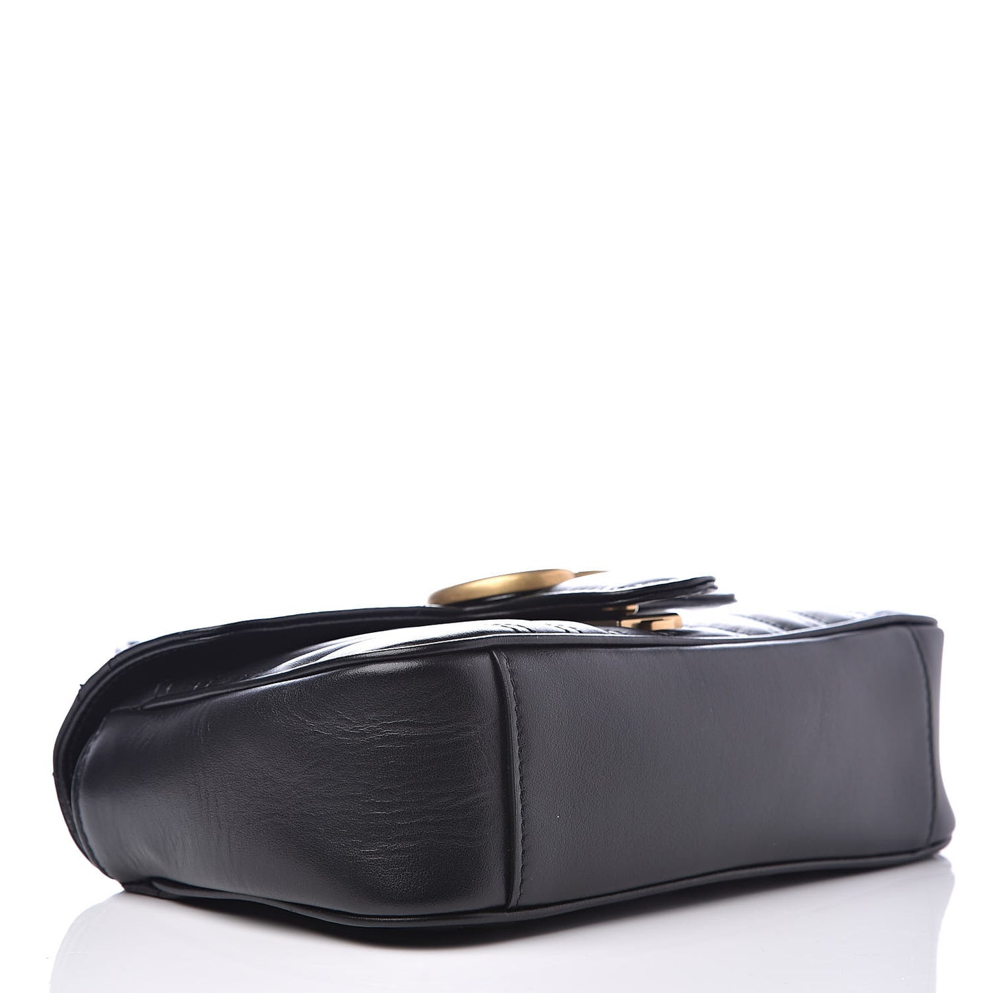 Calfskin Matelasse Mini GG Marmont Shoulder Bag Black