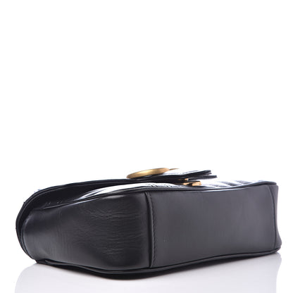 Gucci Calfskin Matelasse Mini GG Marmont Shoulder Bag Black 4 of 14