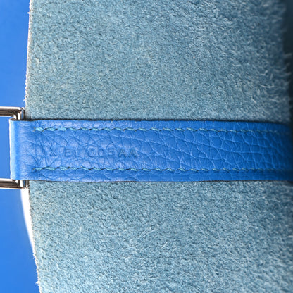 Hermes Taurillon Clemence Picotin Lock 22 MM Bleu Hydra 7 of 10