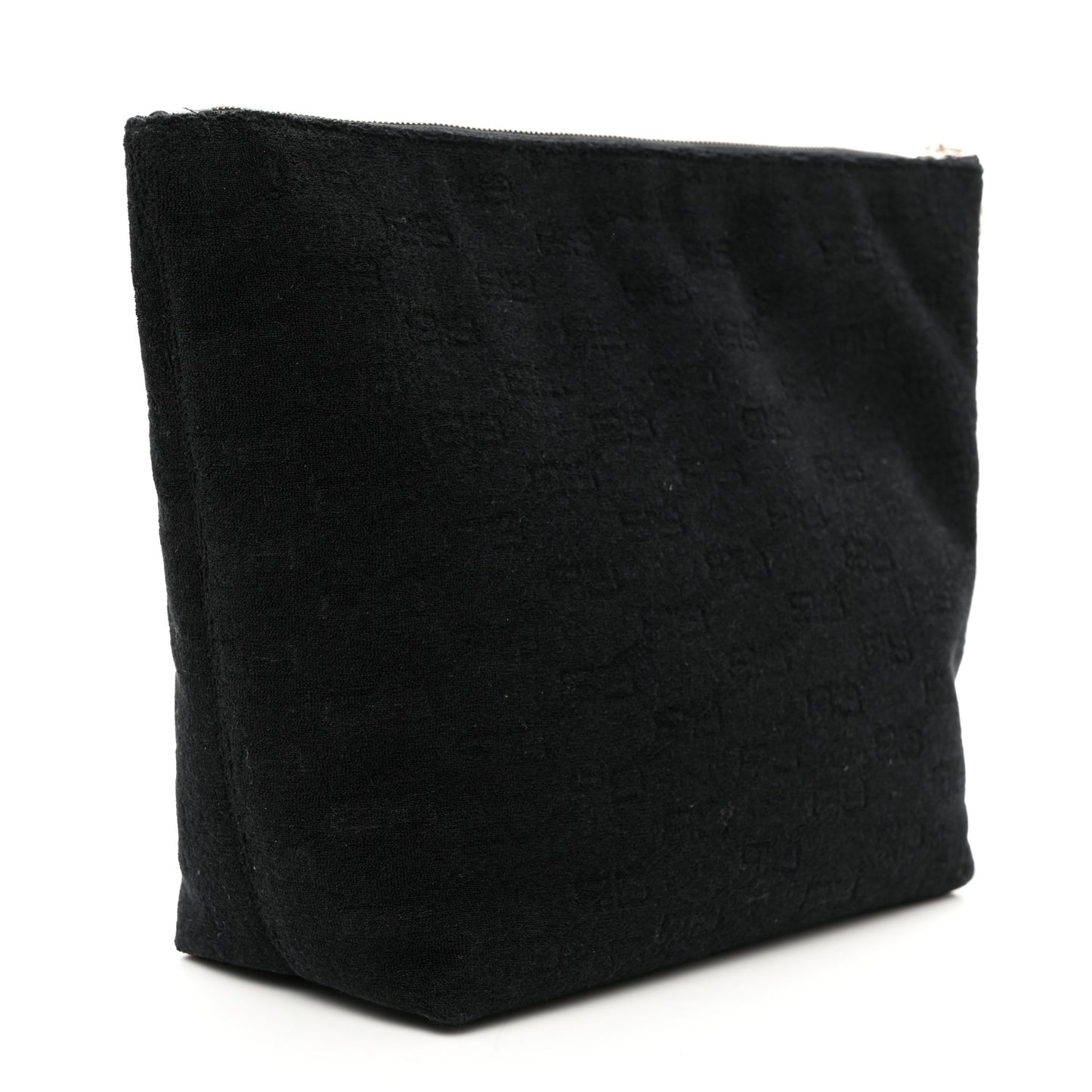 Sponge Fabric BB Monogram Medium Jumbo Pouch Black