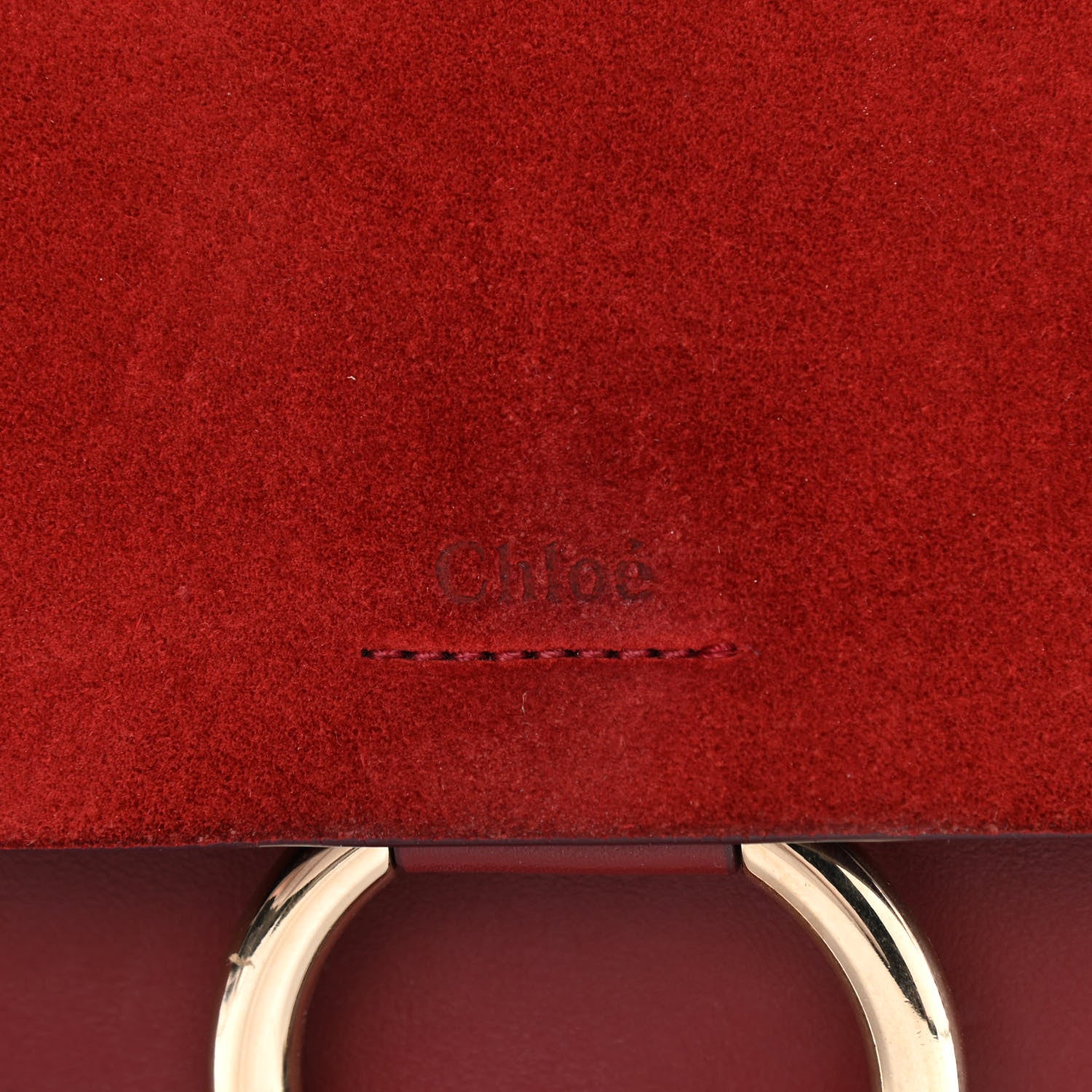 Chloe Calfskin Suede Medium Faye Shoulder Bag Plum Purple 12 of 12
