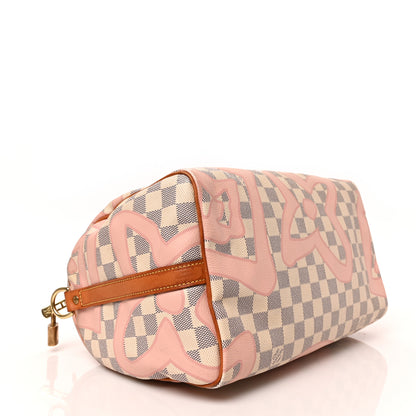 Louis Vuitton Damier Azur Tahitienne Speedy Bandouliere 30 Rose Ballerine 4 of 9