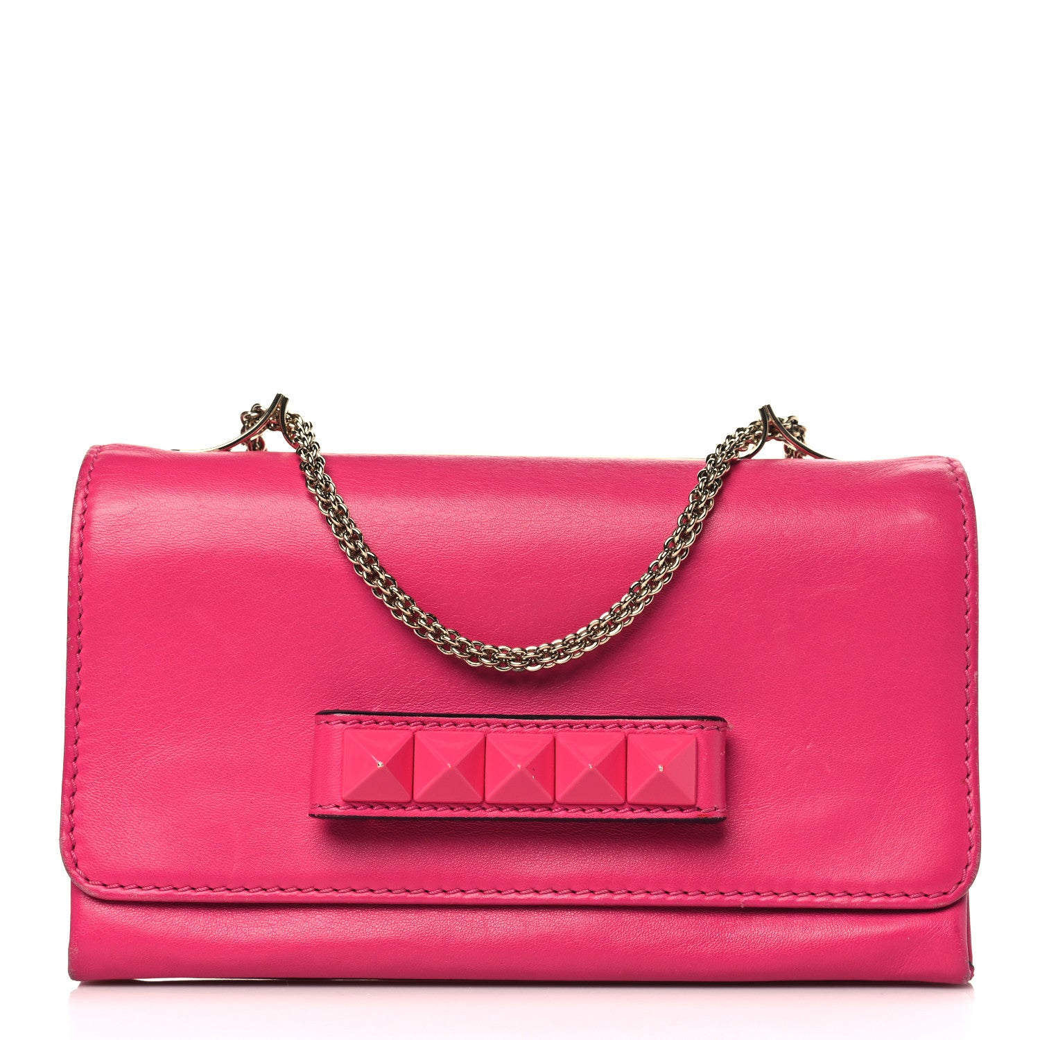 Valentino Garavani Calfskin Va Va Voom Shoulder Bag Pop Fuxia 1 of 15