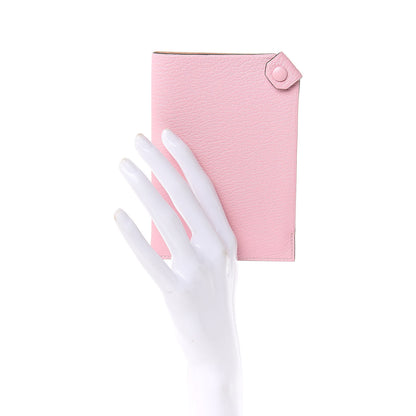 Hermes Chevre Mysore Tarmac PM Passport Holder Rose Sakura 2 of 9