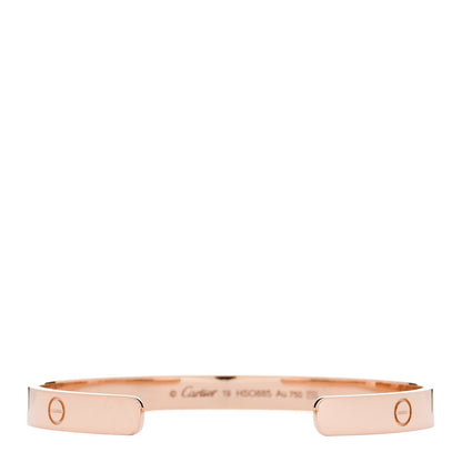 Cartier 18K Pink Gold LOVE Cuff Bracelet 19 2 of 4