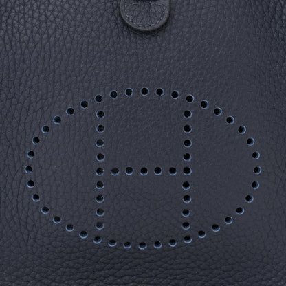 Hermes Taurillon Clemence Evelyne TPM Bleu Nuit 8 of 11