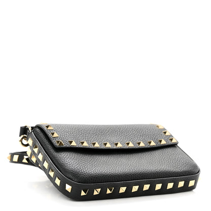 Valentino Garavani Grainy Calfskin Rockstud Crossbody Pouch Black 4 of 10