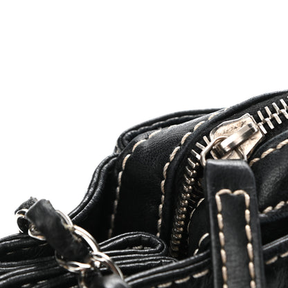 Chanel Lambskin Lax Accordion Hobo Black 7 of 10