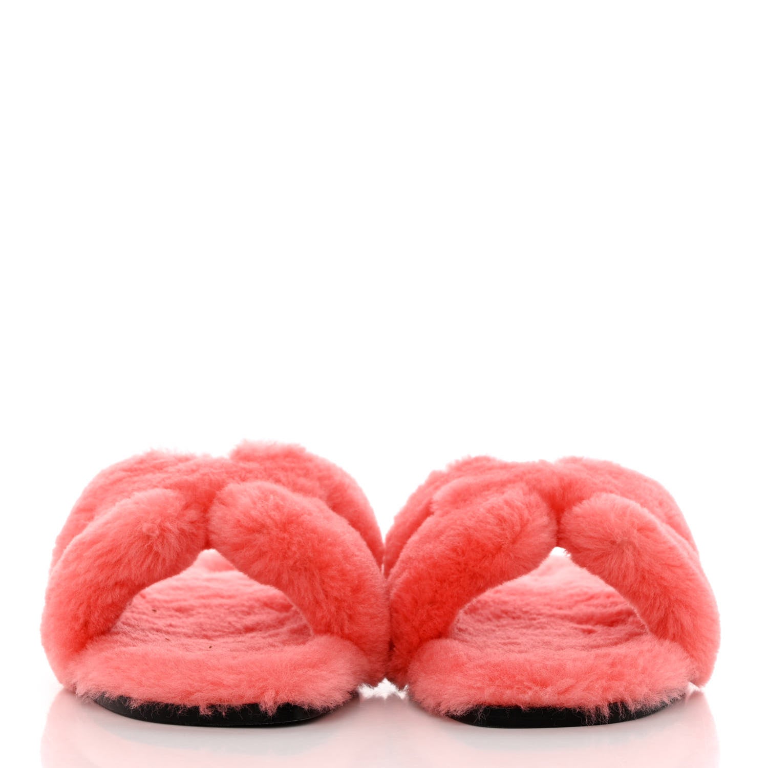 Hermes Woolskin Oran Sandals 38.5 Rose Du Desert 2 of 8