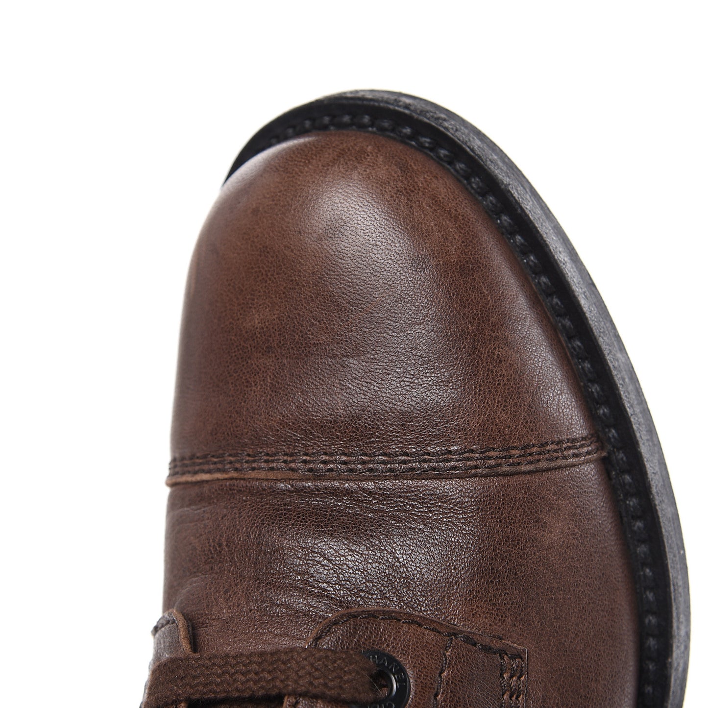 Sheepskin Quilted CC Tall Lace Up Combat Boots 36 Dark Brown