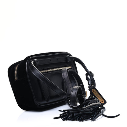 Saint Laurent Velour Matelasse Monogram Lou Belt Bag Black 2 of 4