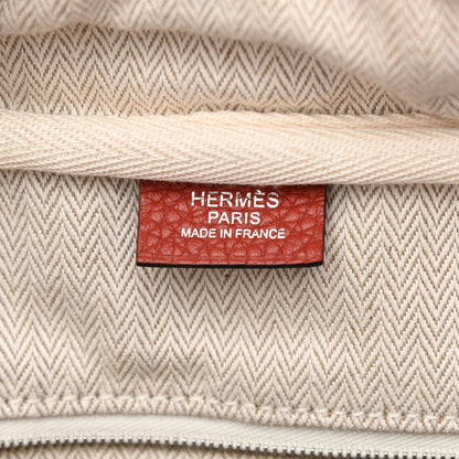 Hermes Taurillon Clemence Bi-Color Victoria II 35 Rouge H Brique 6 of 11