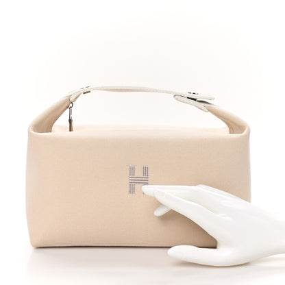 Hermes Canvas Large Bride-A-Brac Pouch Natural 2 of 9