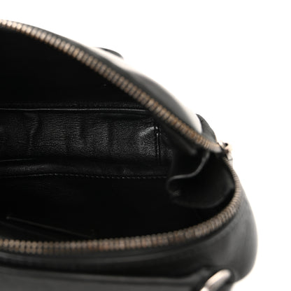 Valentino Garavani Calfskin Lacquered Vlogo Crossbody Bag Black 5 of 9