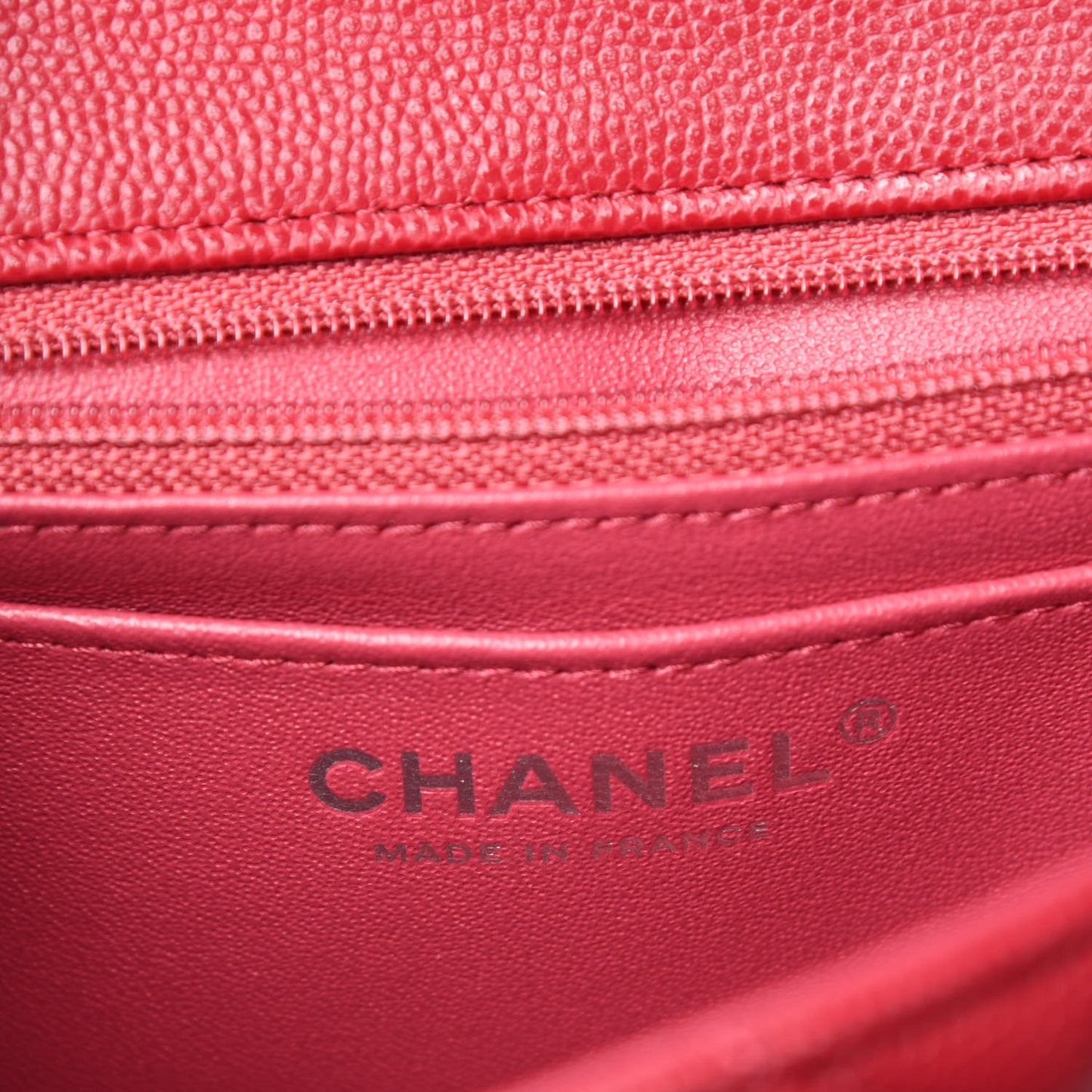 Caviar Quilted Mini Rectangular Flap Pink
