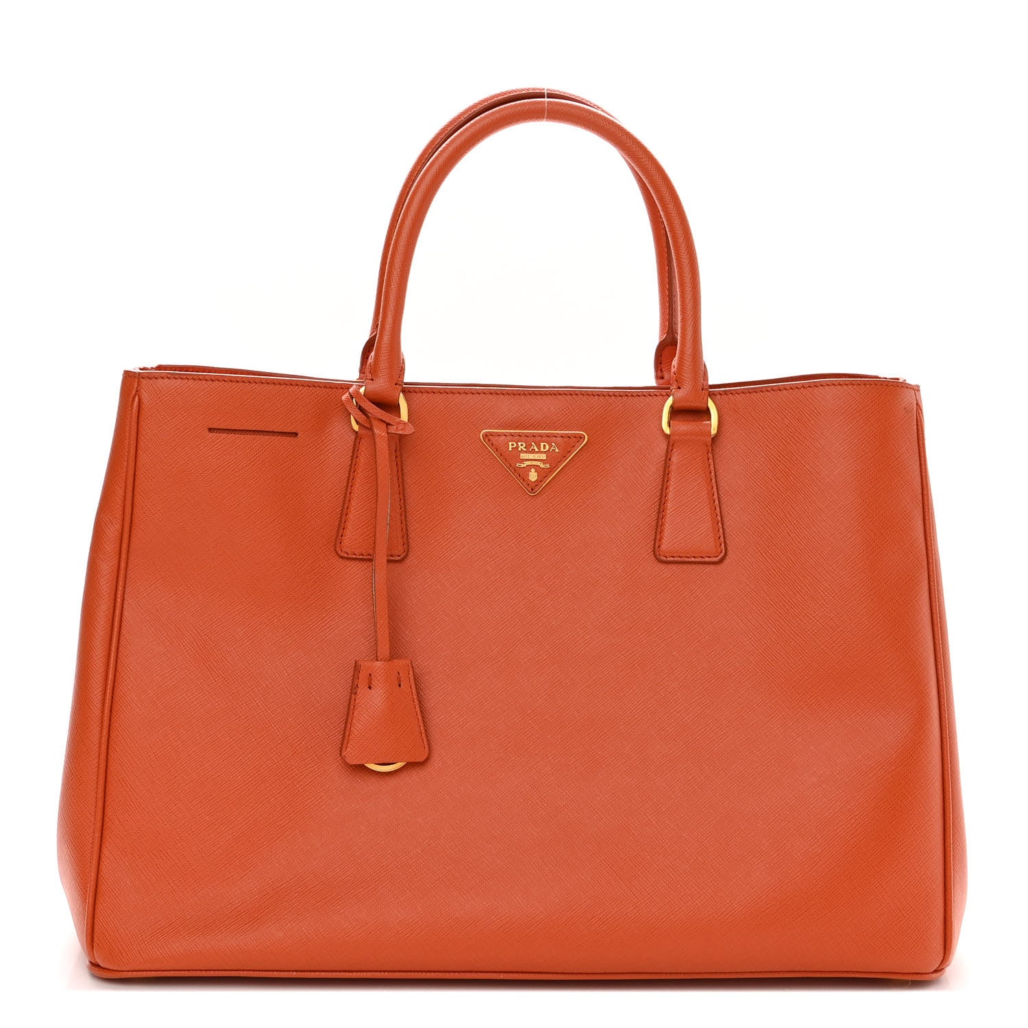 Prada Saffiano Lux Large Tote Papaya 1 of 12