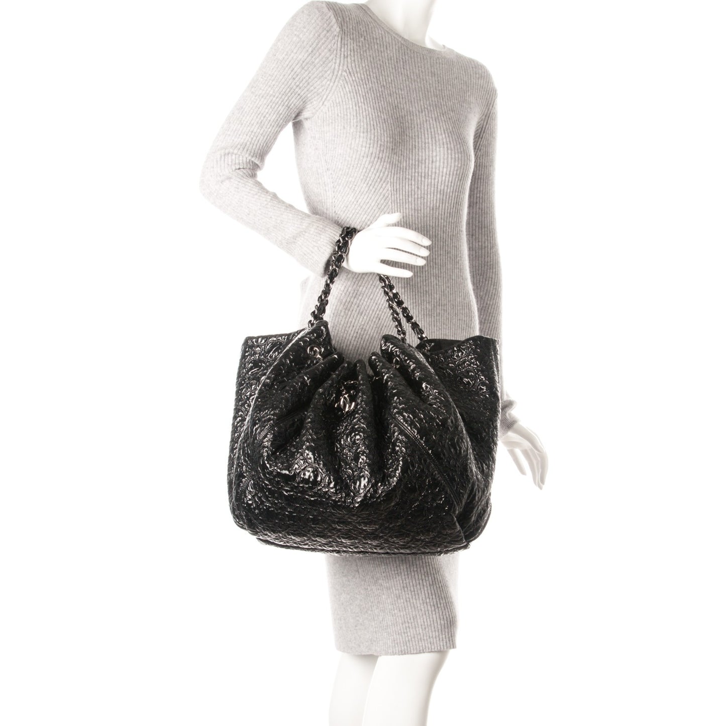 Vinyl Graphic Edge Tote Black