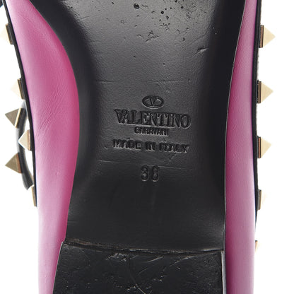 Valentino Garavani Nappa Rockstud Cage Ballerina Flats 39 Fuxia Black 9 of 13