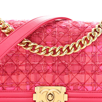 Chanel Lambskin Tweed Medium Boy Flap Fuchsia 8 of 10