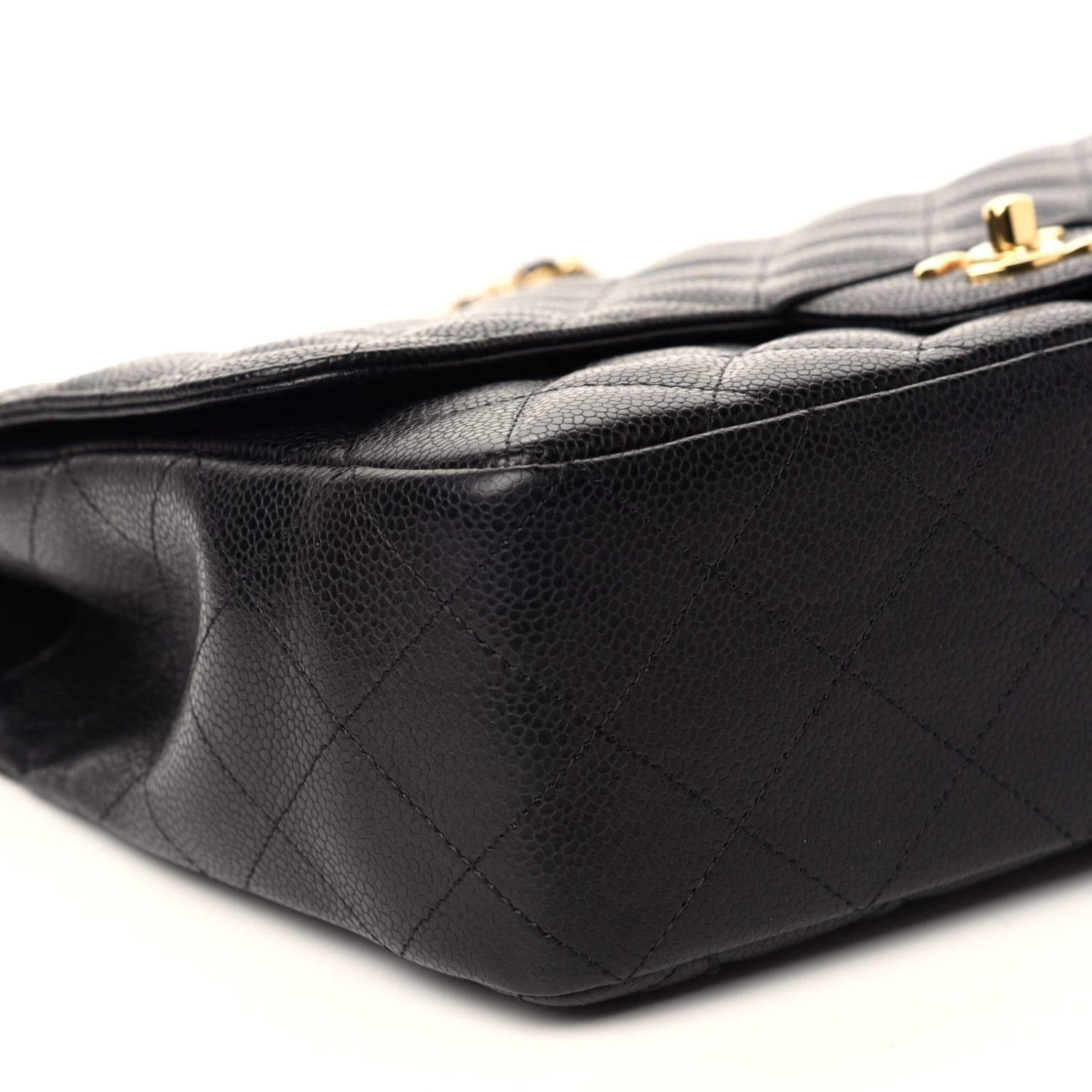 Chanel Caviar Quilted Jumbo Single Flap Black 7 of 12