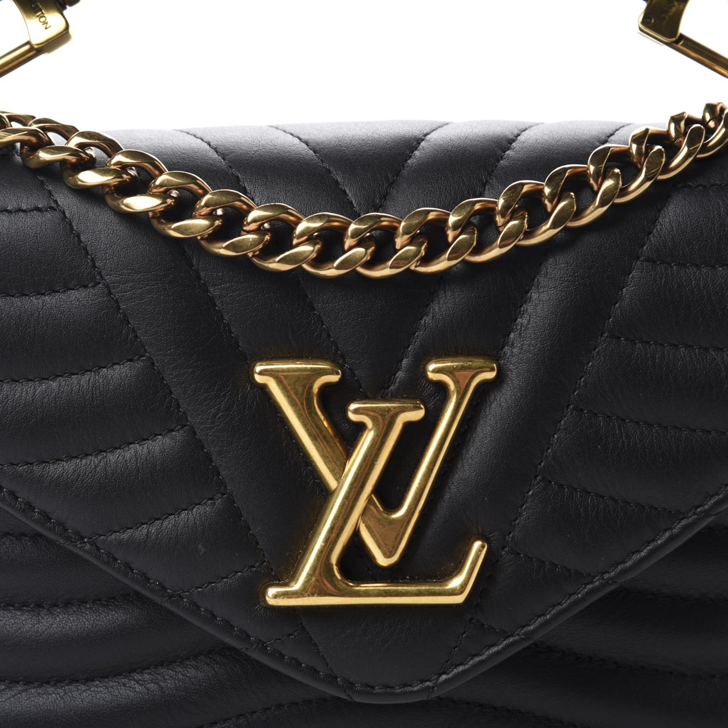 Calfskin New Wave Chain PM Black