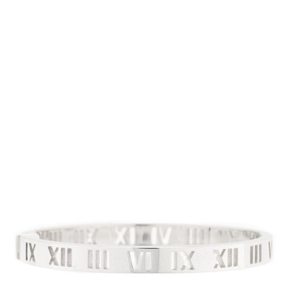 Tiffany Sterling Silver Atlas Pierced Hinged Bangle Bracelet 2 of 3