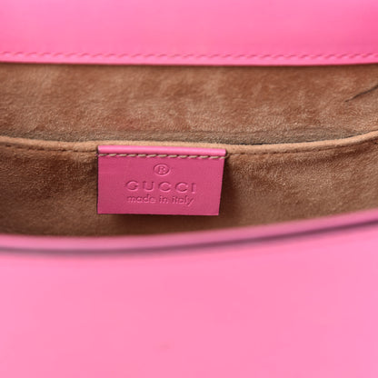 Gucci Vitello Fontanella Web Mini Sylvie Chain Shoulder Bag Pink Tropical Flower 6 of 13