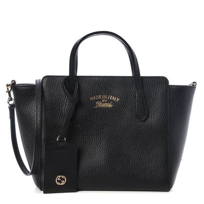 Gucci Dollar Calfskin Mini Swing Top Handle Bag Black 1 of 6