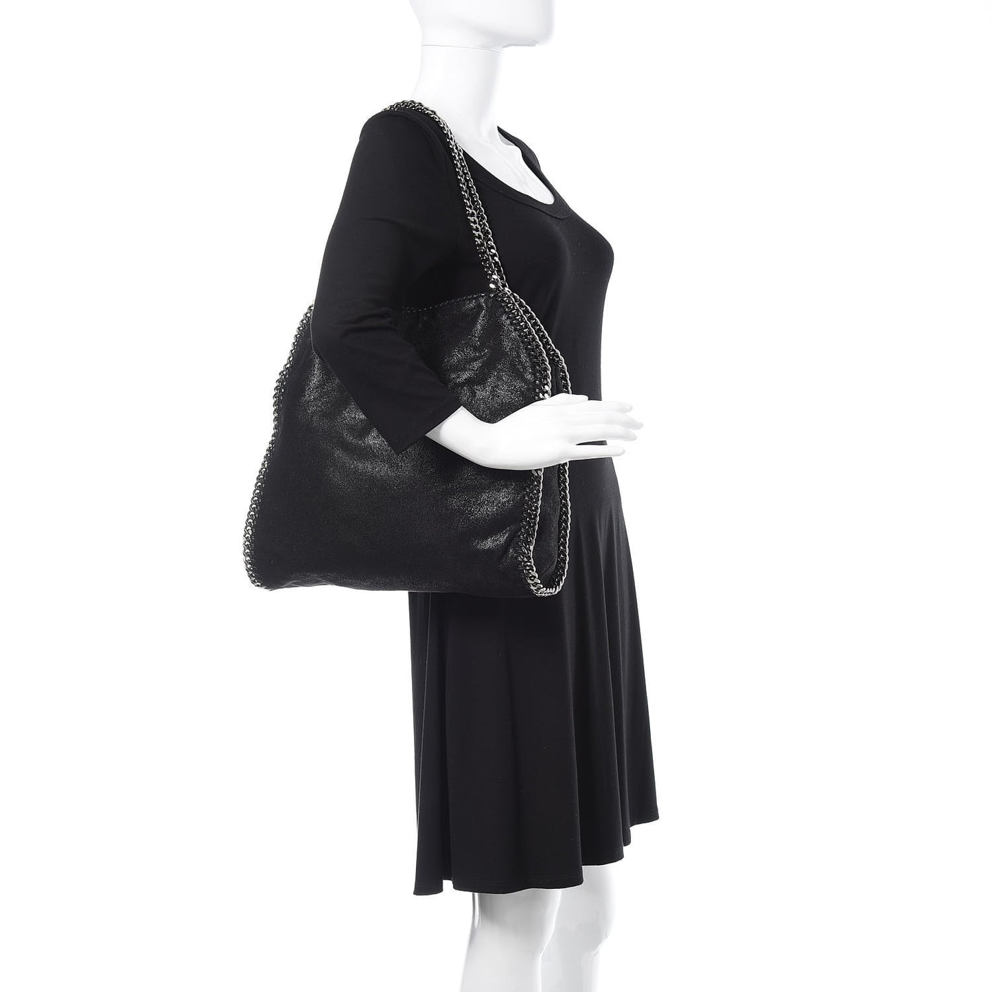 Shaggy Deer Small Falabella Tote Black